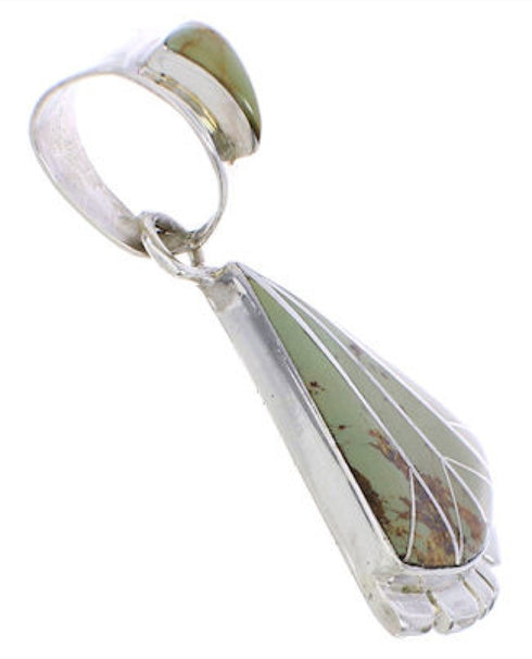 Genuine Sterling Silver And Turquoise Southwest Pendant EX28554